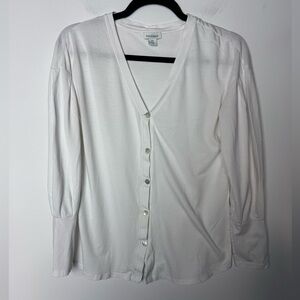 Sundance white cotton v neck cardigan